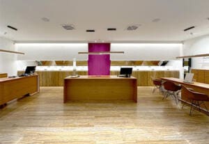 i restyling negozio di ottica con design minimalista