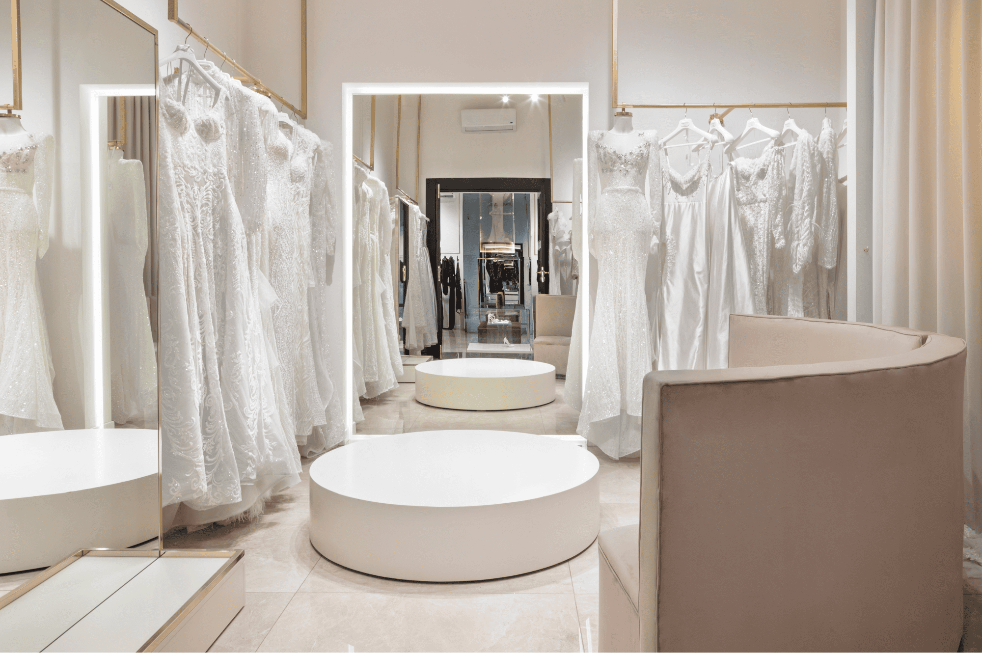 Progettazione Atelier Sartoriale Abiti da Cerimonia Lusso Progetto PiùStore